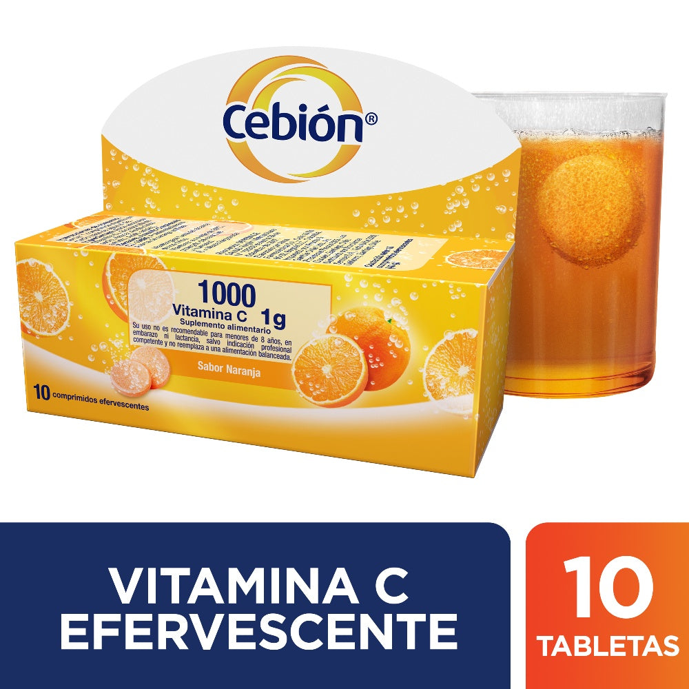 CEBION 1000 VITAMINA C 1G Efer. 1g Comp. x 10