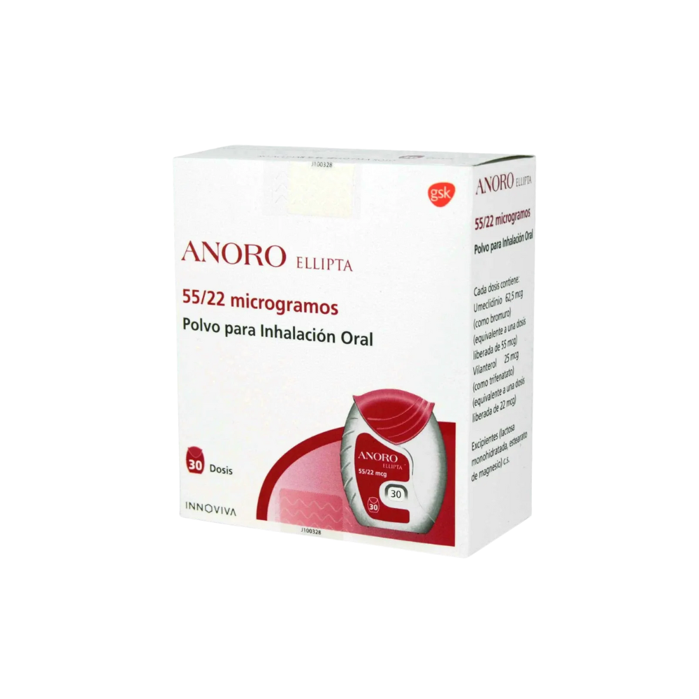 ANORO ELLIPTA (CENABAST) 55/22mcg Polvo para Inhalación Oral x 30 Dosis