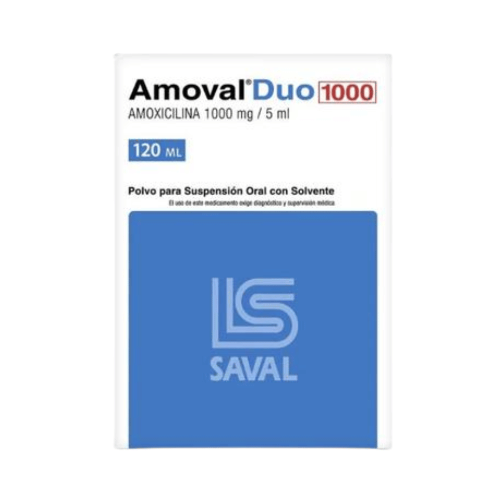 Amoval Duo 1000 mg/5 ml Polvo 120 ml