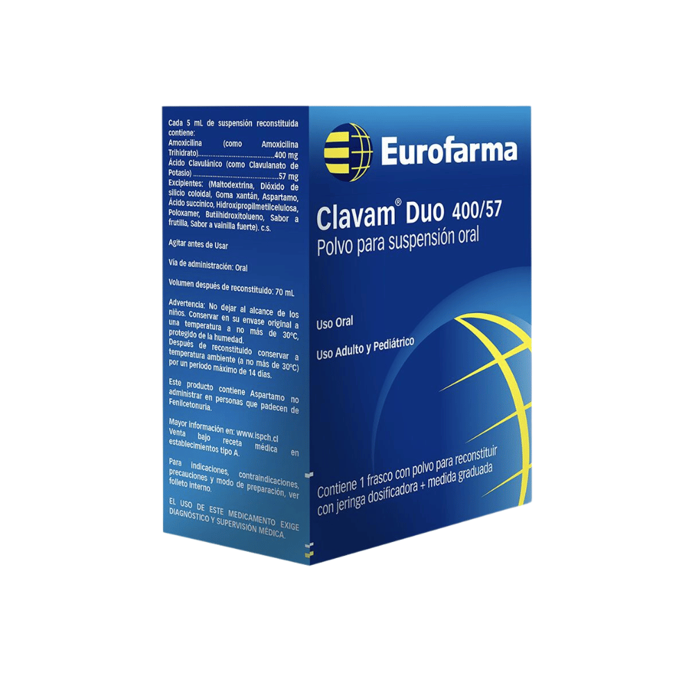 Clavam Duo 400 mg + 57 mg Suspensión 70 ml