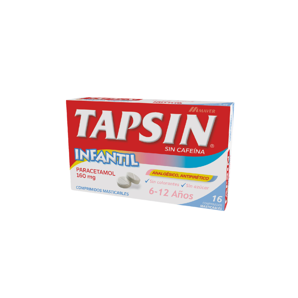 Tapsin Infantil 6-12a 160 mg Comprimidos x 16