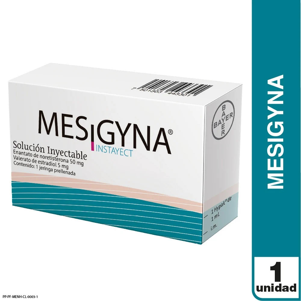 MESIGYNA Inyectable 50 mg 1 Jeringa Prellenada 1 mL