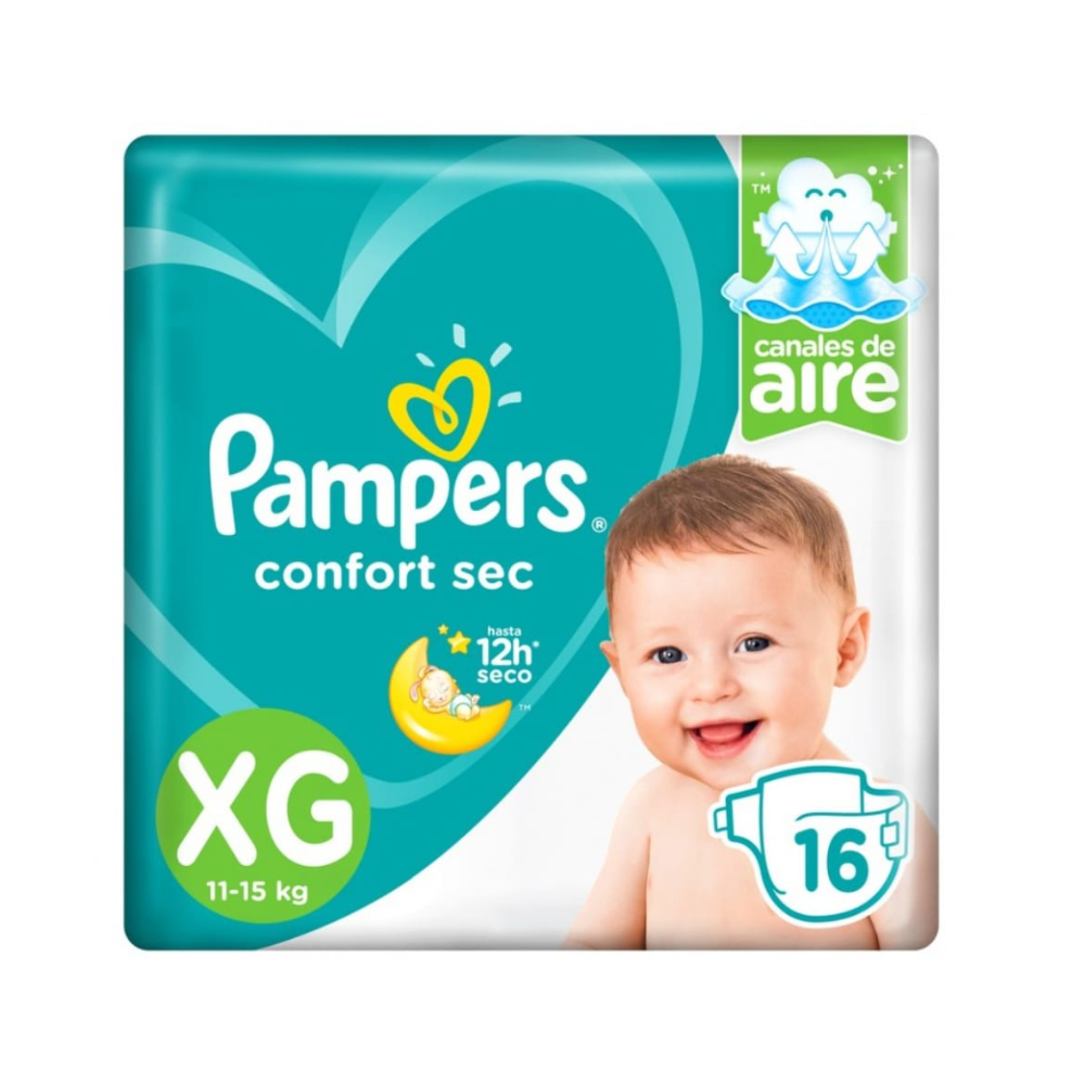 PAMPERS CONFORT SEC XG PAQ 16