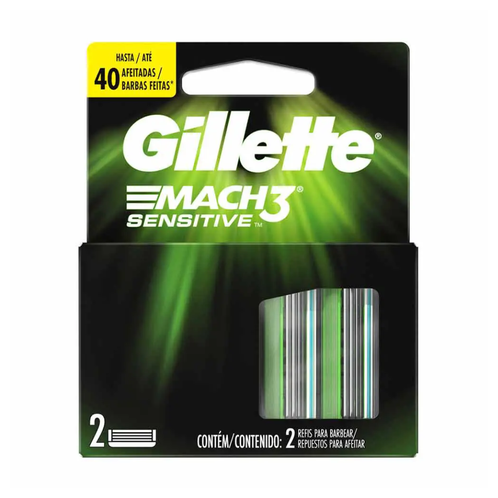 GILLETTE MACH3 SENSITIVE X 2