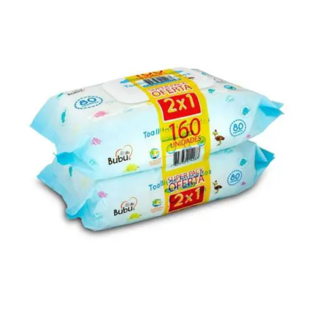 BUBU TOALLA HÚMEDA CON ACEITE DE EMU PACK x 160