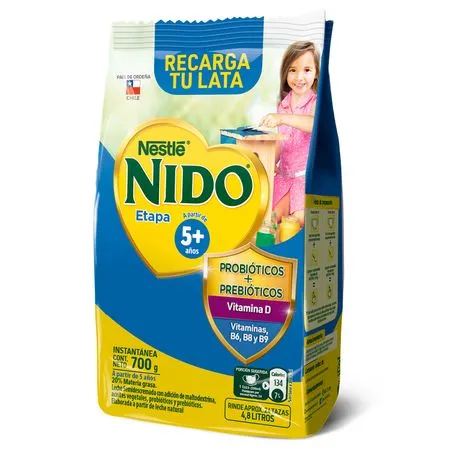 NIDO ETAPA 5+PRO BOLSA 700 GRS