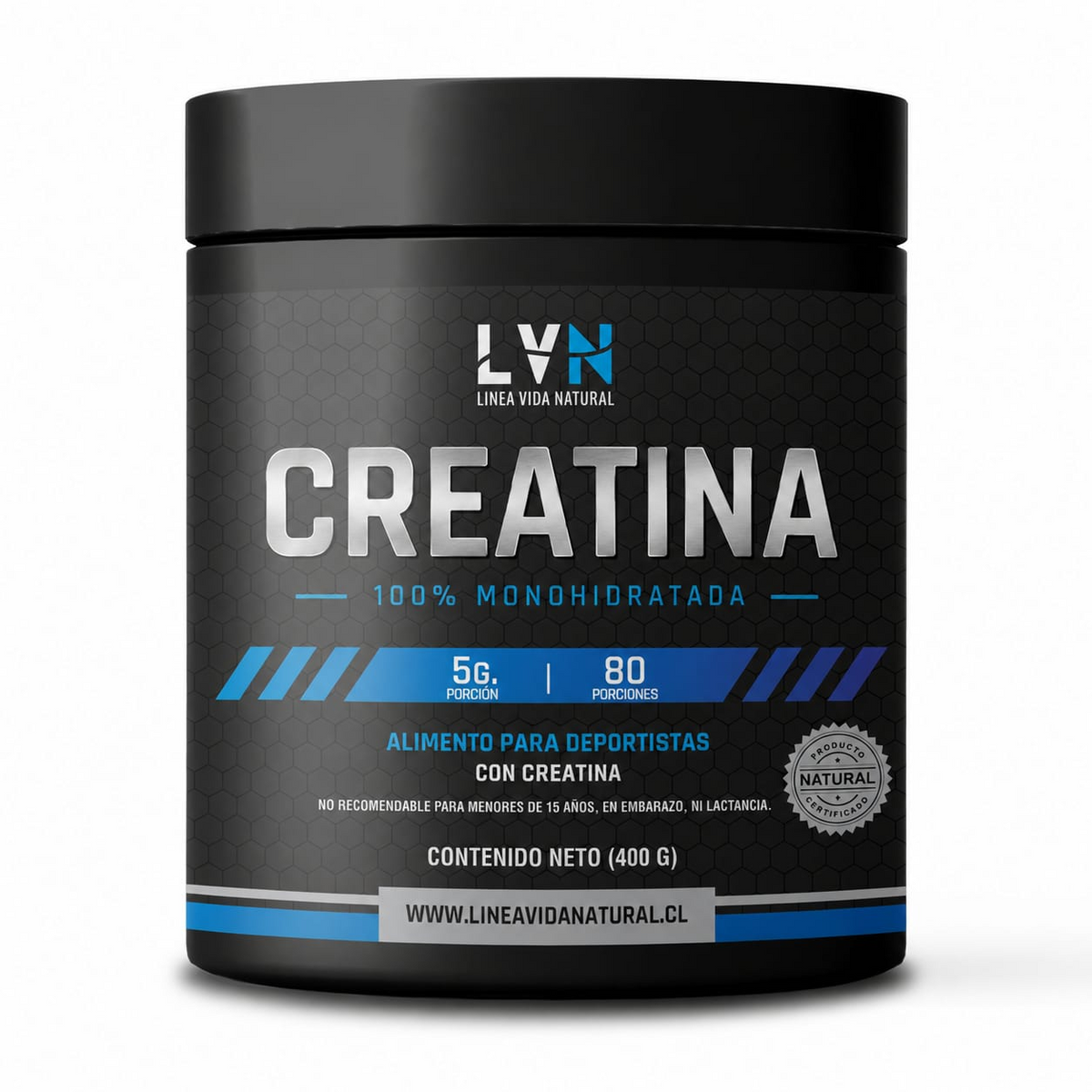 CREATINA 100% MONOHIDRATADA LVN x 400g