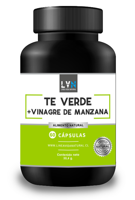 TE VERDE + VINAGRE DE MANZANA Caps. x 60