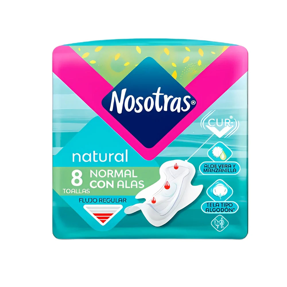 NOSOTRAS TOALLA NORMAL C/ALAS X 8