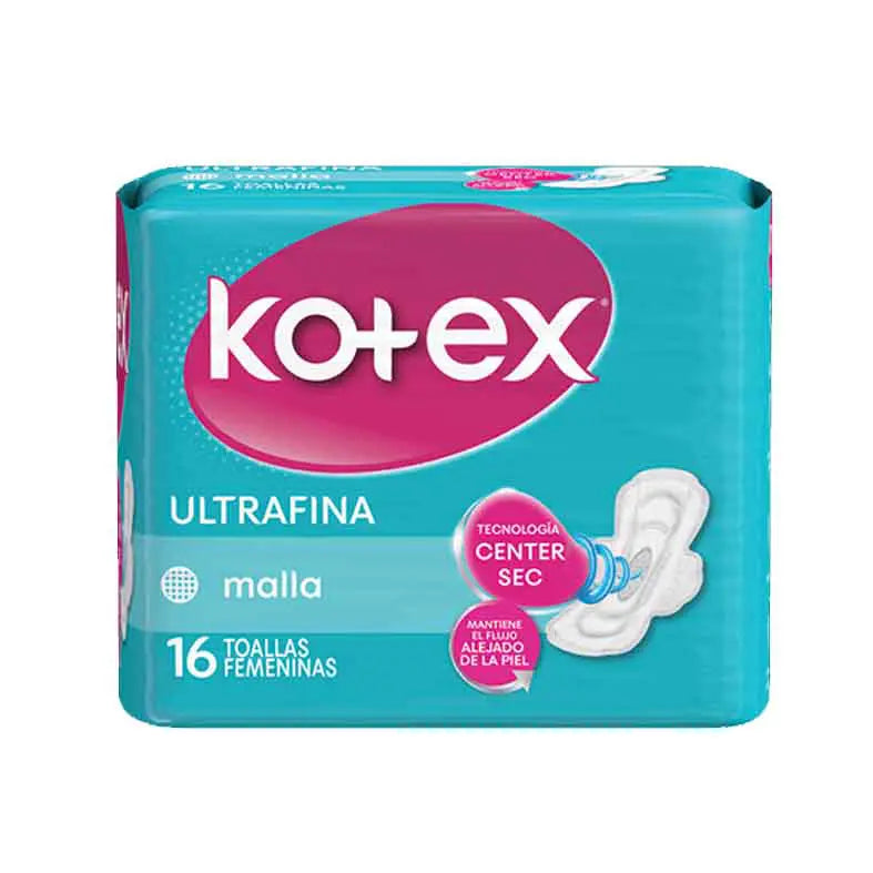 KOTEX ULTRA FINA MALLA C/ALAS X16