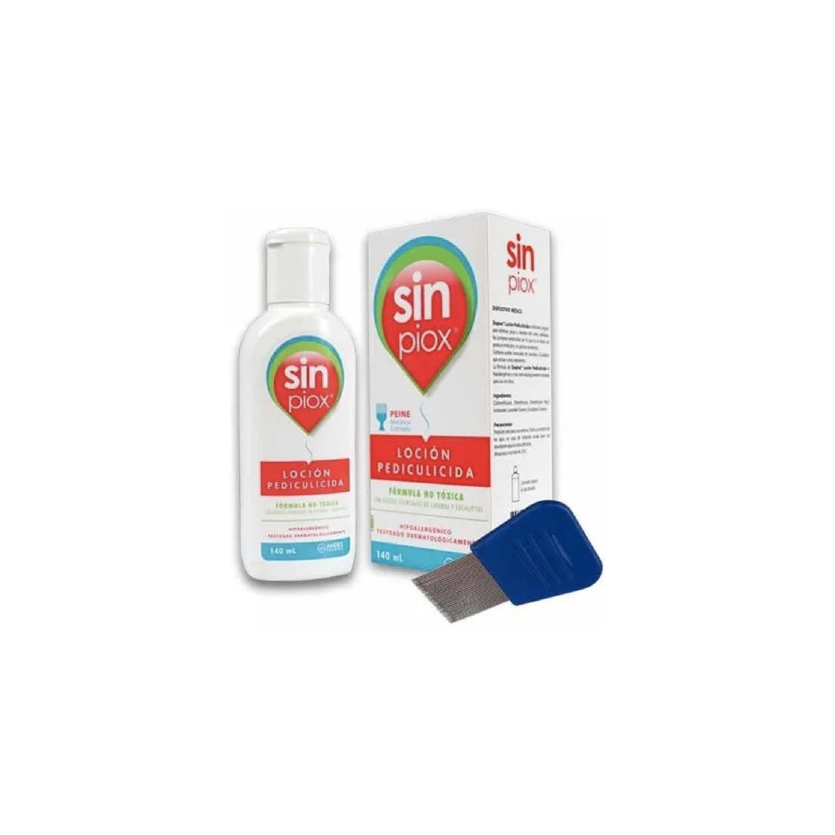 SIN PIOX C/PEINE LOC PEDICULICIDA X140