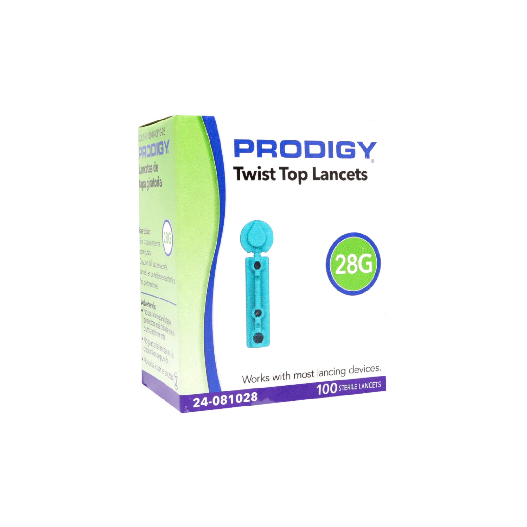PRODIGY TWIST TOP LANCETS 28G X100