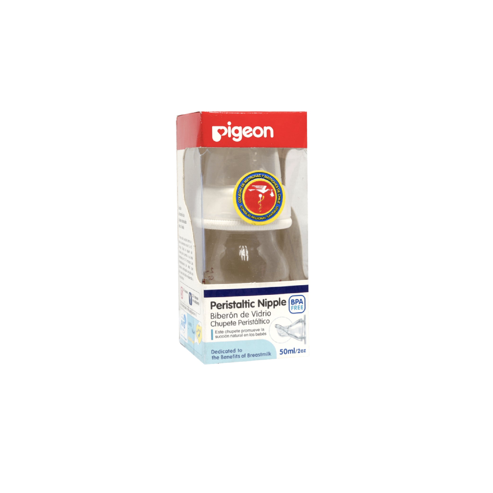 PIGEON MAMADERA B/SDT VIDRIO PERIST 50 ML