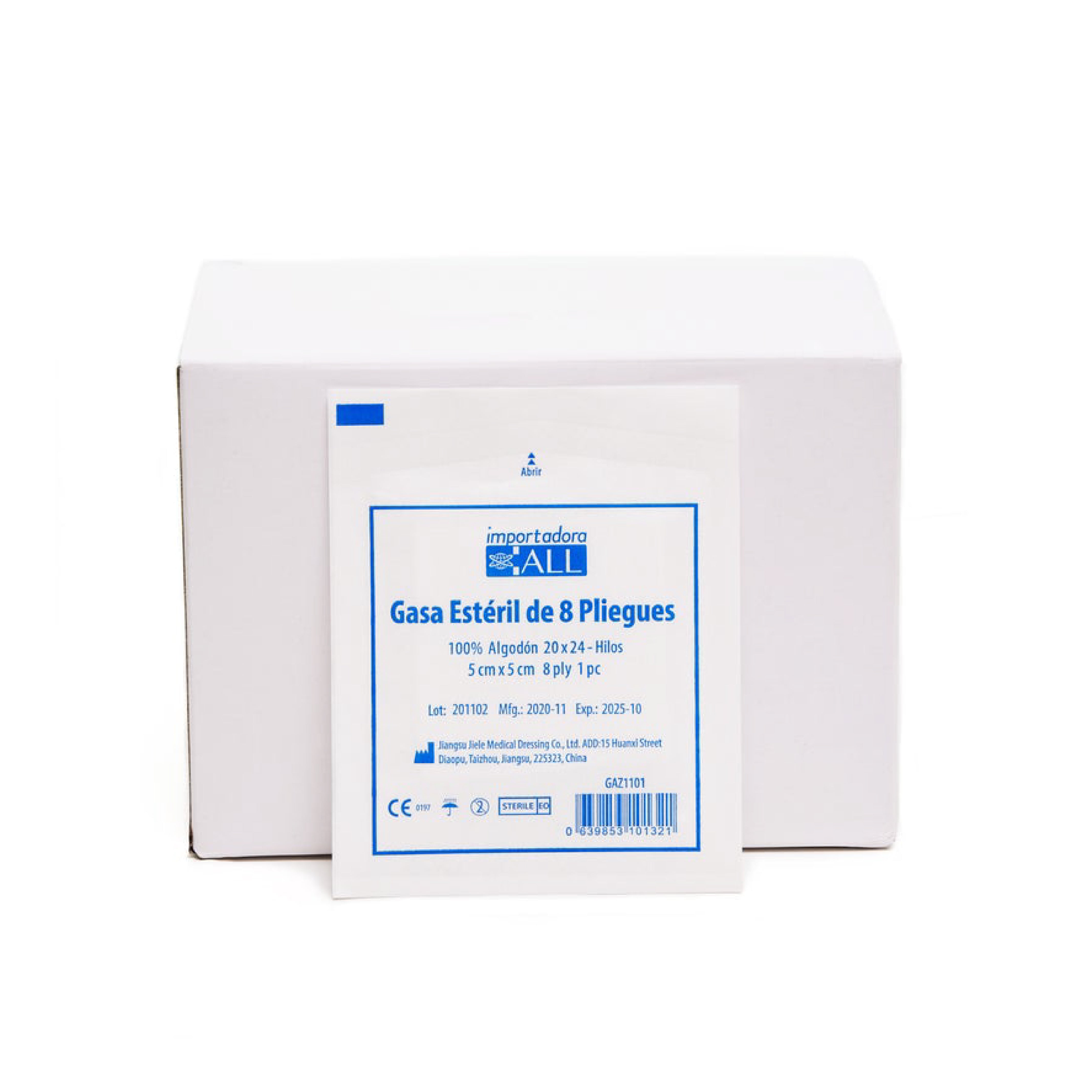 GASA ESTERIL 5cm X 5cm X 8 ply X 1