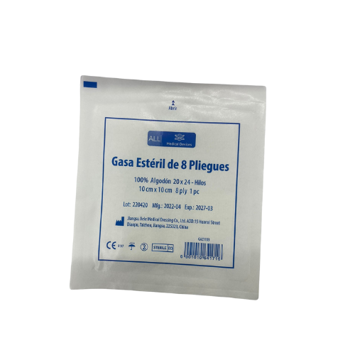 GASA ESTERIL 10cm X 10cm X 8 ply. X 1
