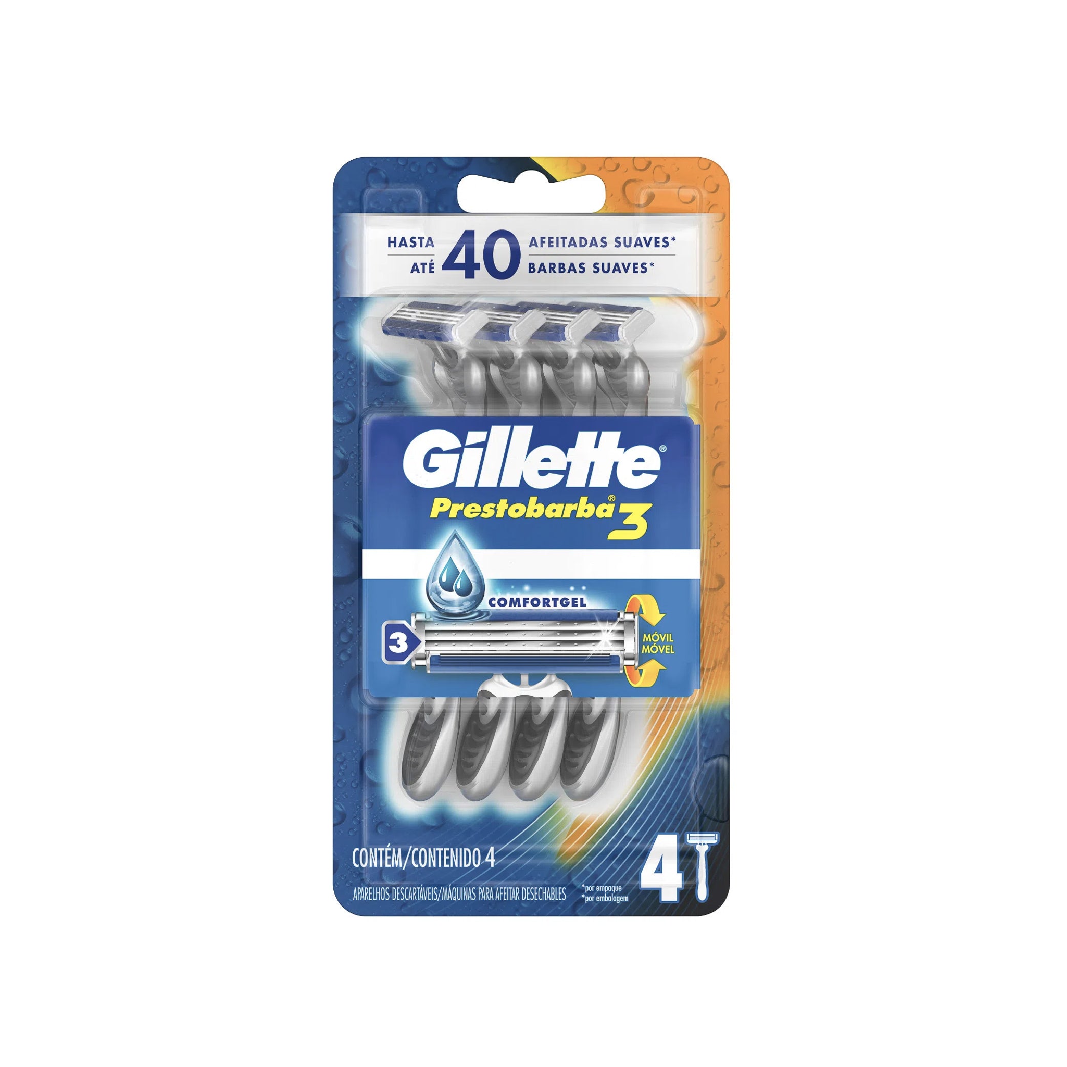 GILLETTE PRESTOBARBA 4 unidades