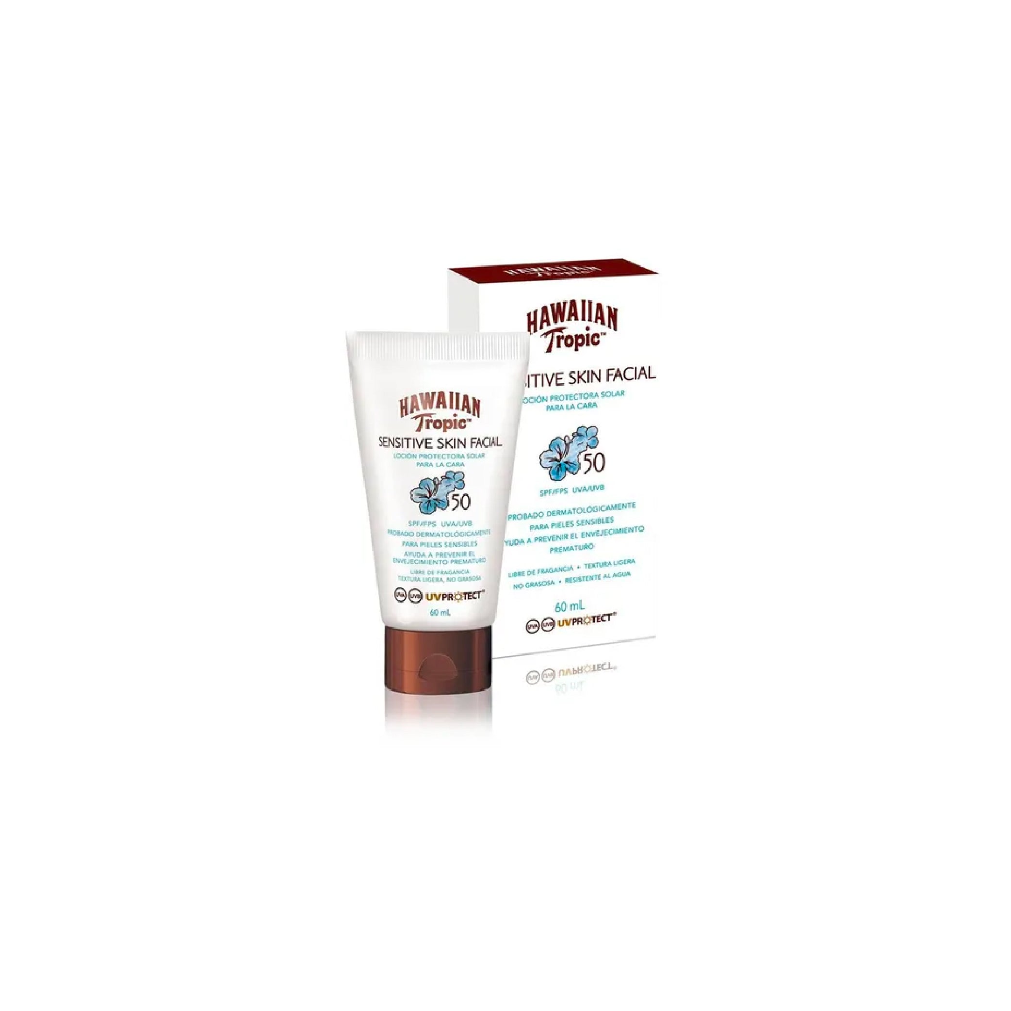 HAWAIIAN TROPIC F50 SENS.SKIN FACIAL 60ML