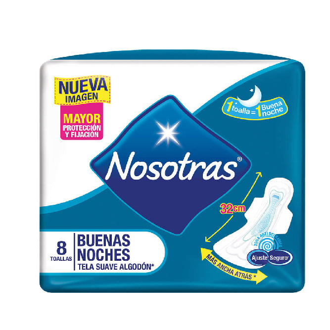 NOSOTRAS TOALLA NOCTURNA BUENAS NOCHES X8