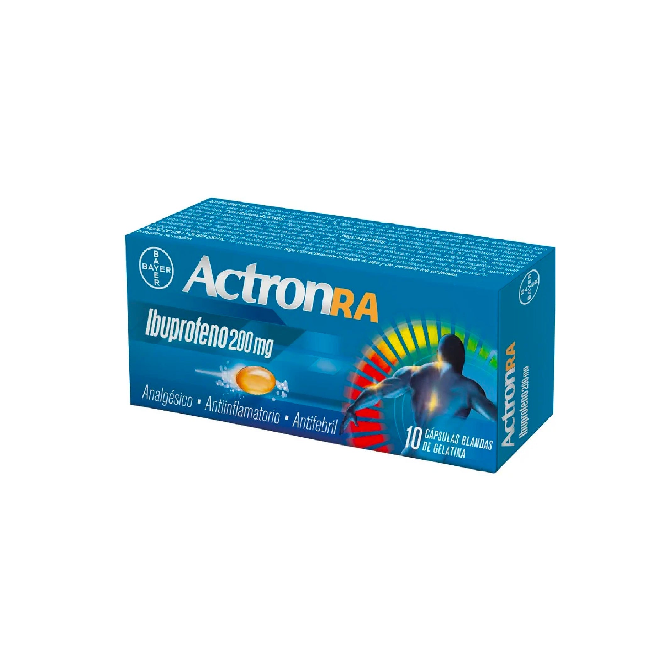 ACTRON 200mg Caps. Blandas x 10