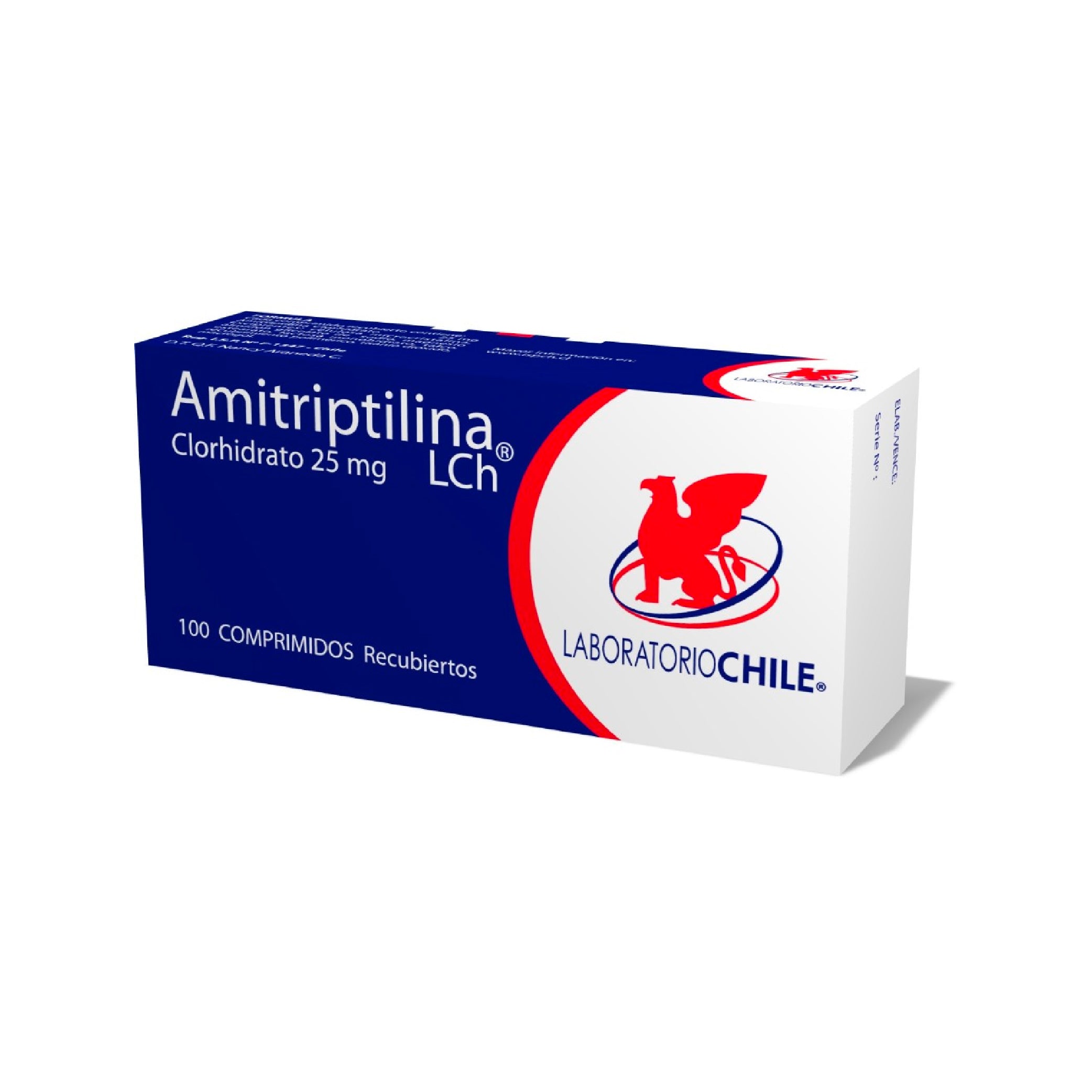 AMITRIPTILINA CLORHIDRATO CHILE LAB. 25mg Comp. x 100