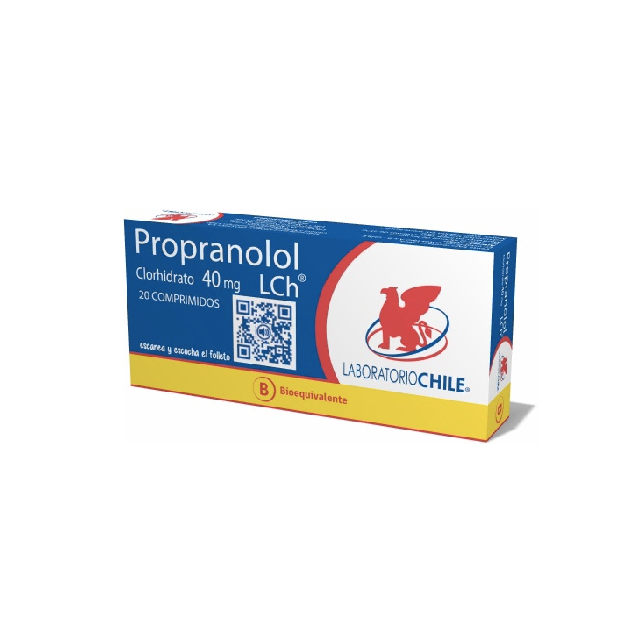 PROPRANOLOL CHILE LAB. 40mg Comp. x 20