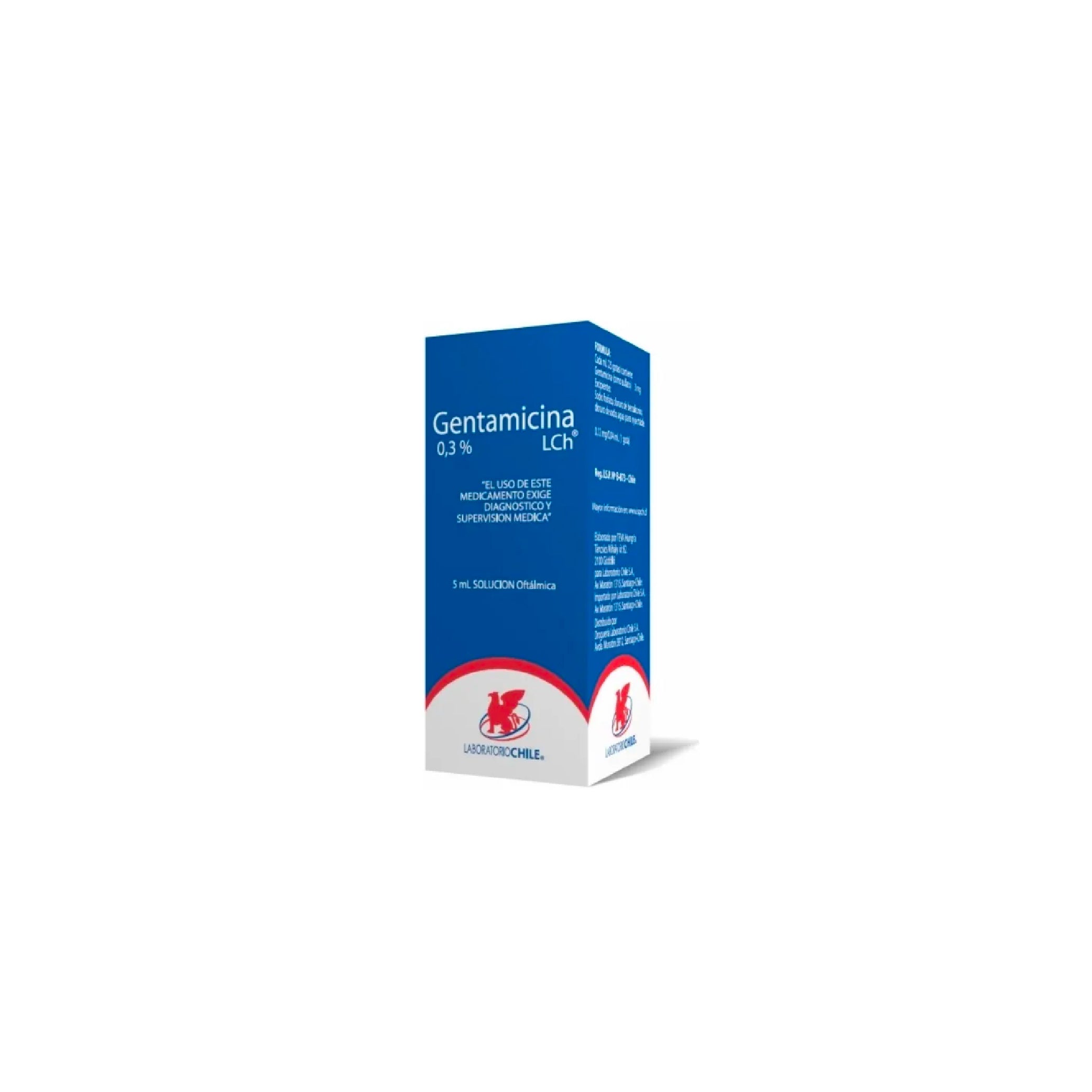 GENTAMICINA CHILE LAB. 0.3% Oft. Sol. x 5ml
