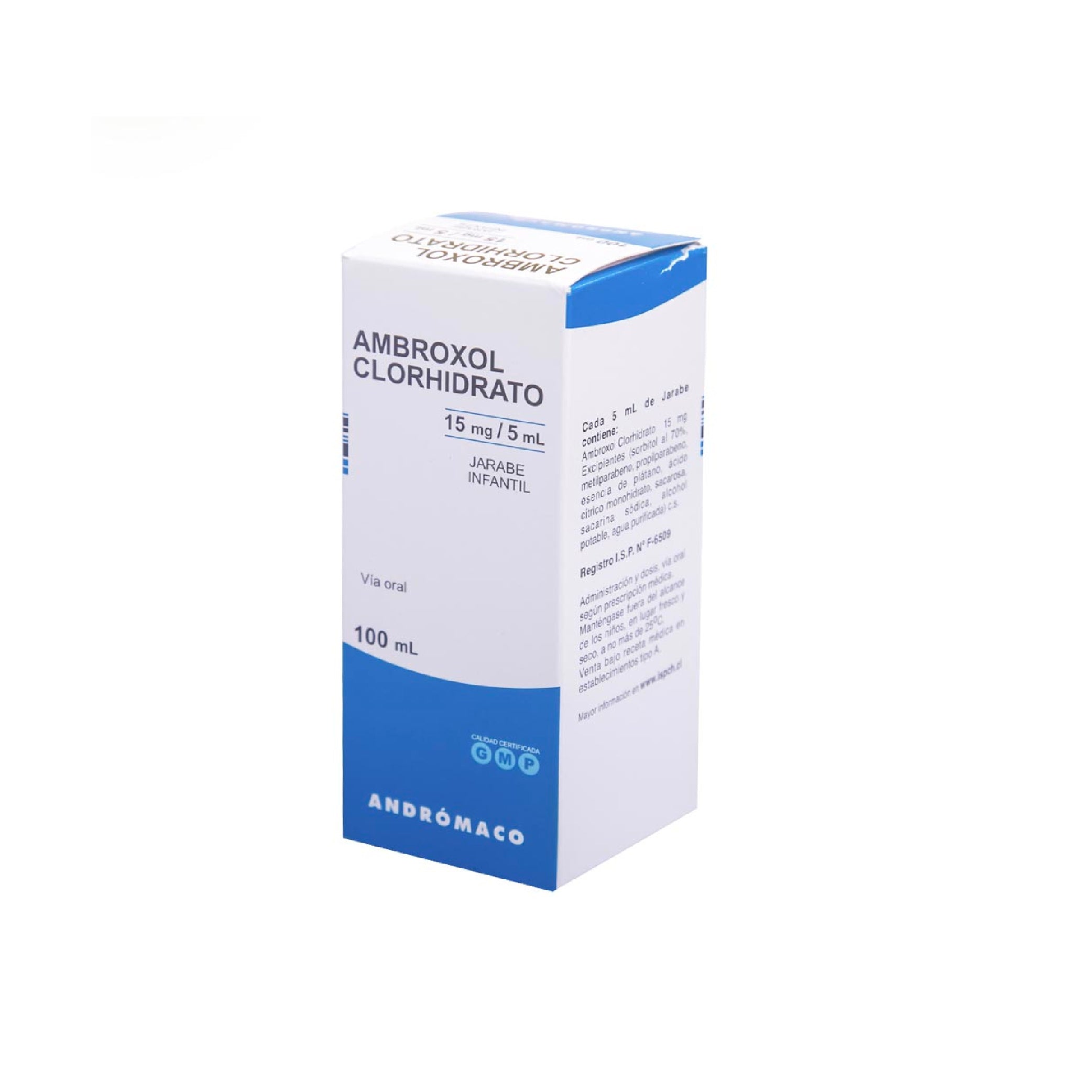 AMBROXOL ANDROMACO Inf. 15mg Jbe. x 100ml