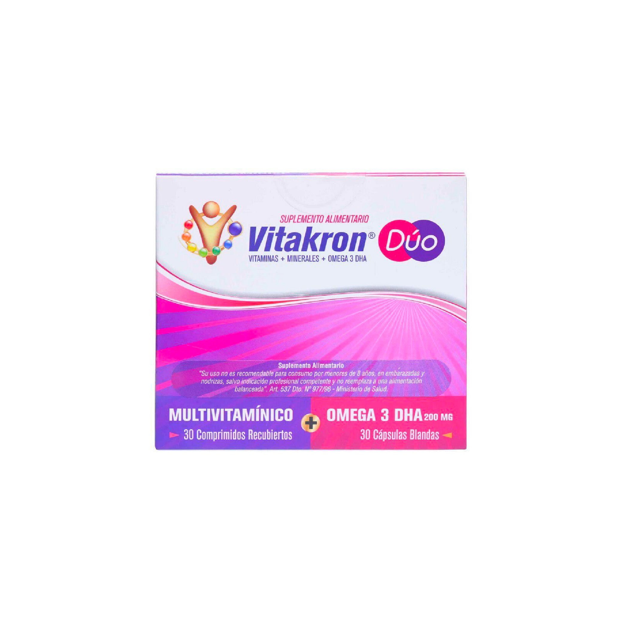 VITAKRON DUO MULTIVITAMINICO Comp. x 30 OMEGA 3 DHA Cap. x30