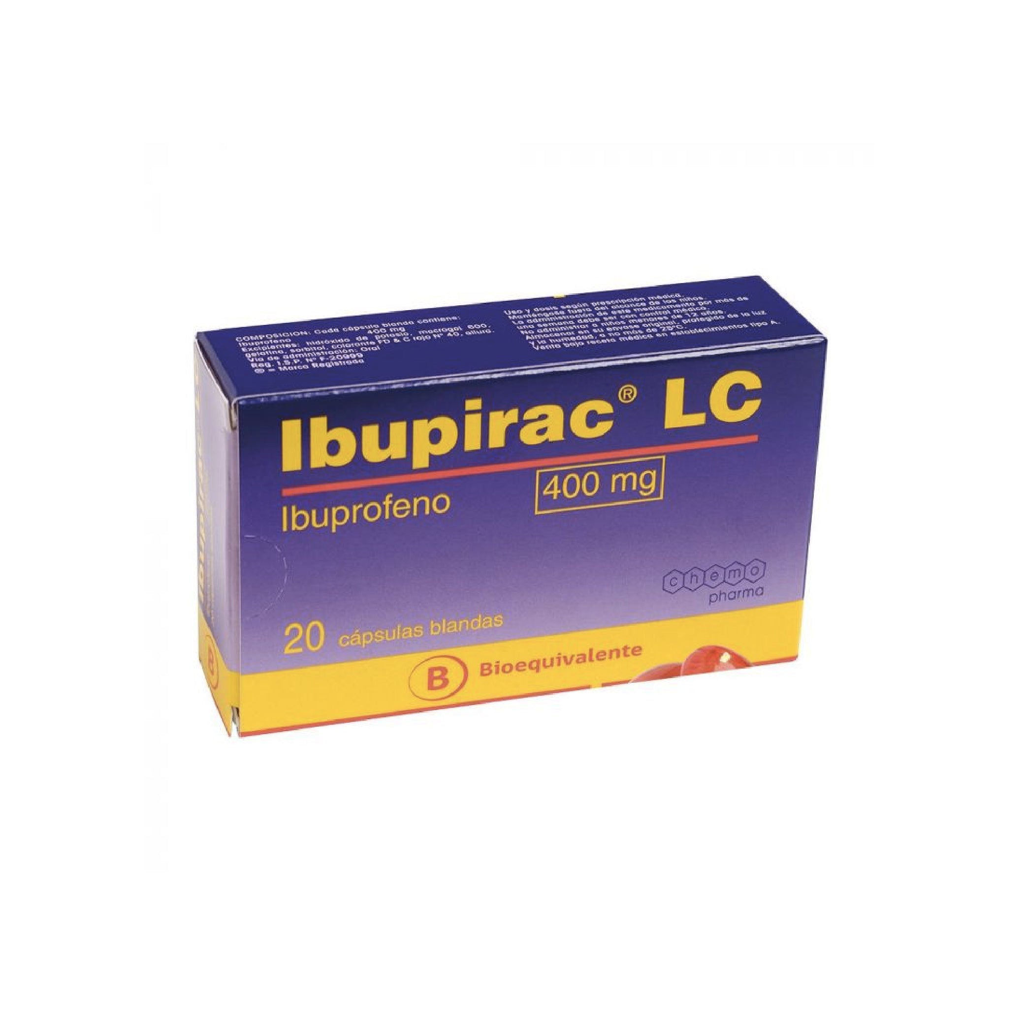 IBUPIRAC LC 400mg Caps. Blandas x 20