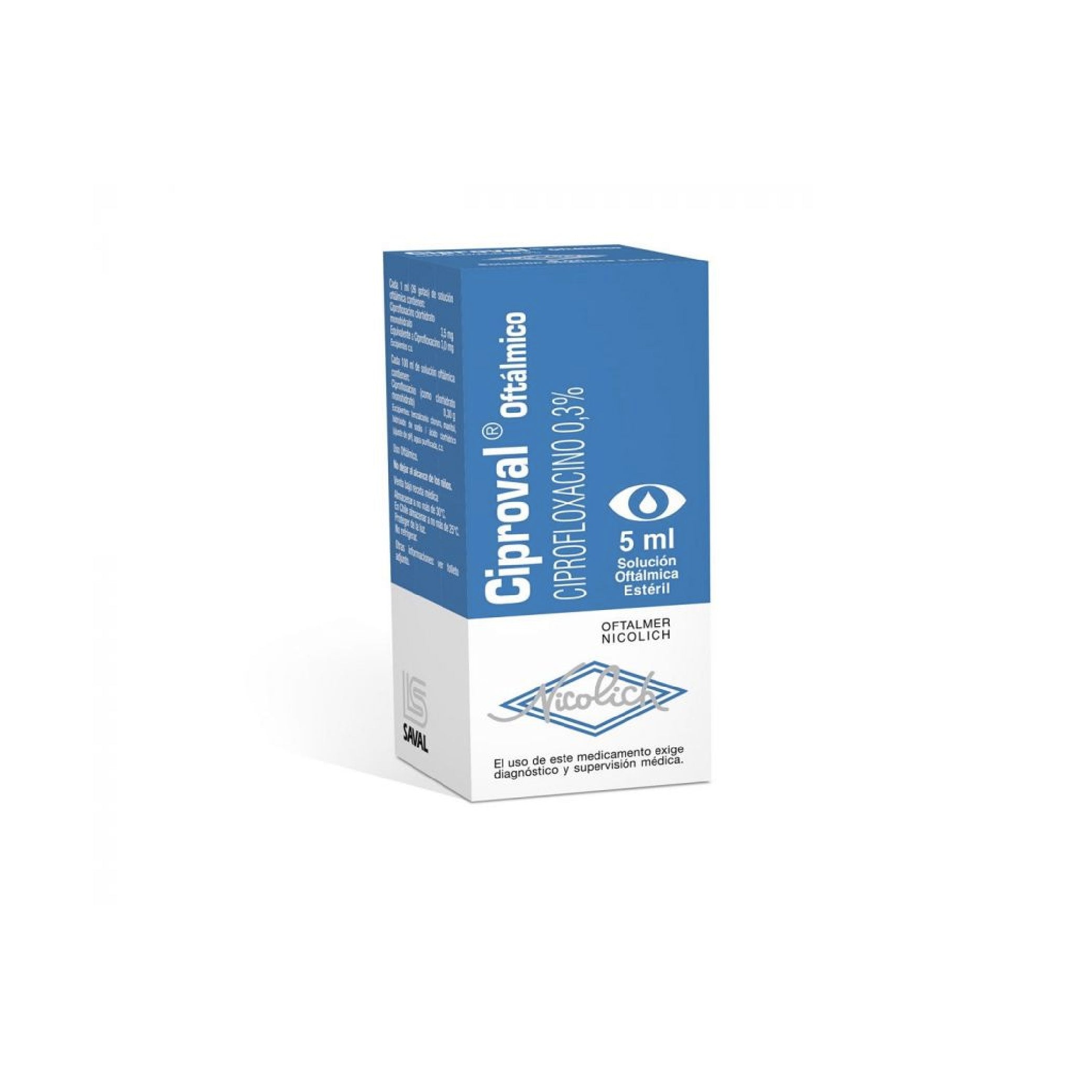 CIPROVAL OFTALMICO Sol. x 5ml