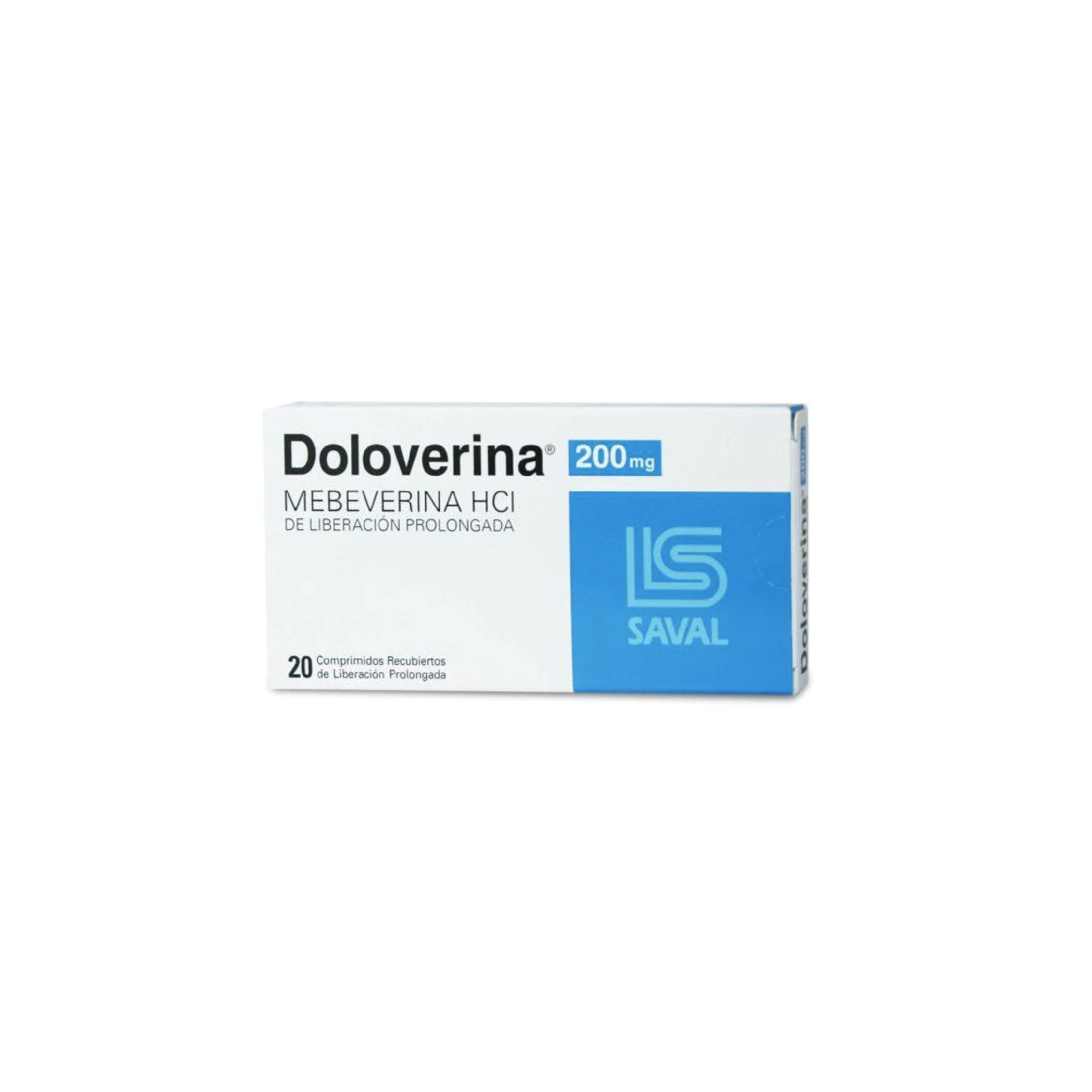DOLOVERINA 200mg Comprimidos Recubiertos Liberación Prolongada x 20