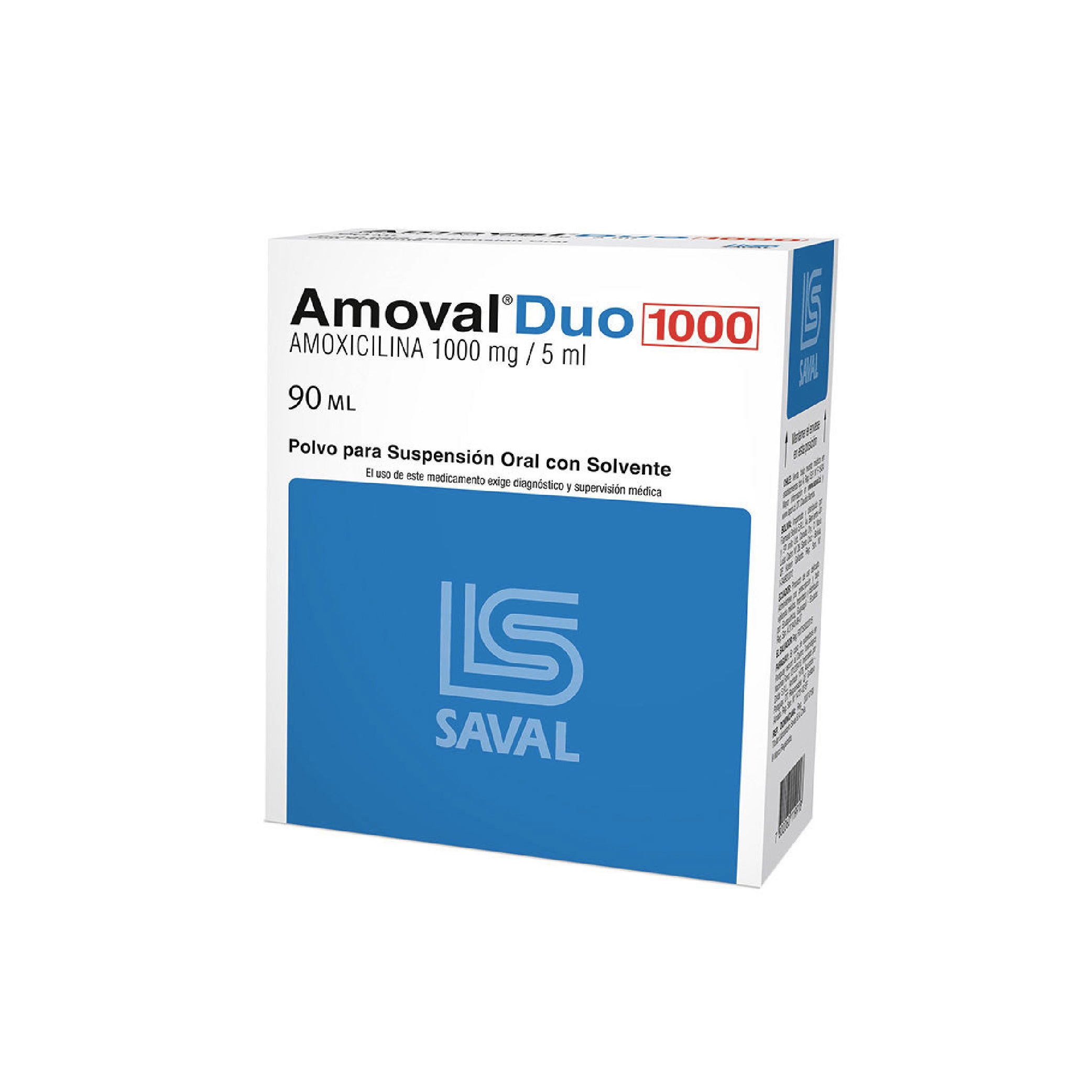 AMOVAL DUO 1000mg Oral Susp. x 90ml c/Solv.
