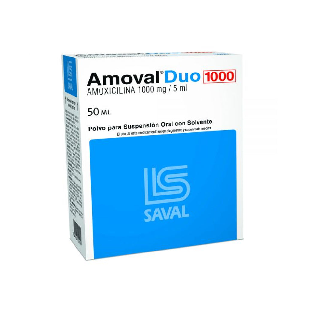 AMOVAL DUO 1000mg Oral Susp. x 50ml c/Solv.