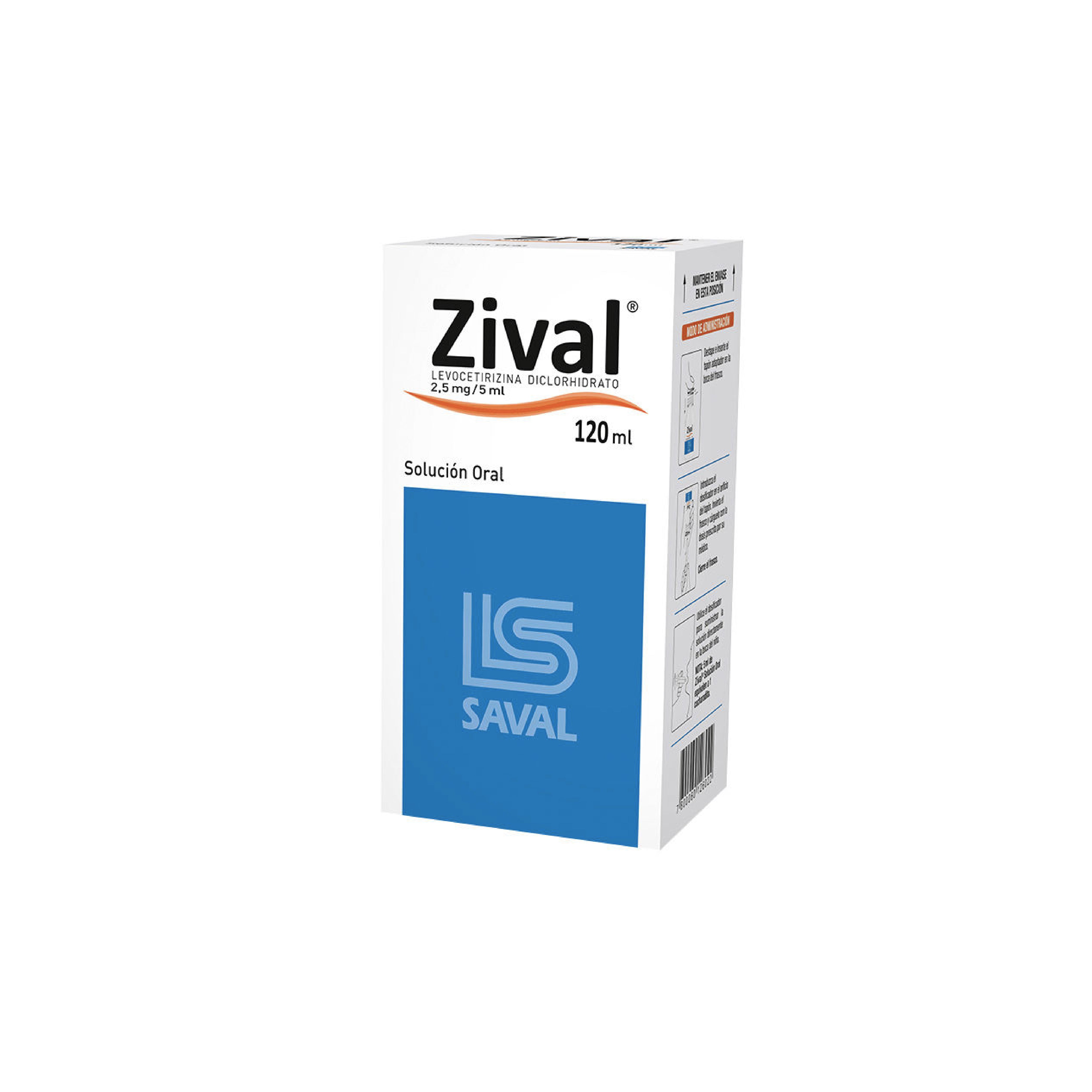 ZIVAL 2.5mg Jbe. x 120ml