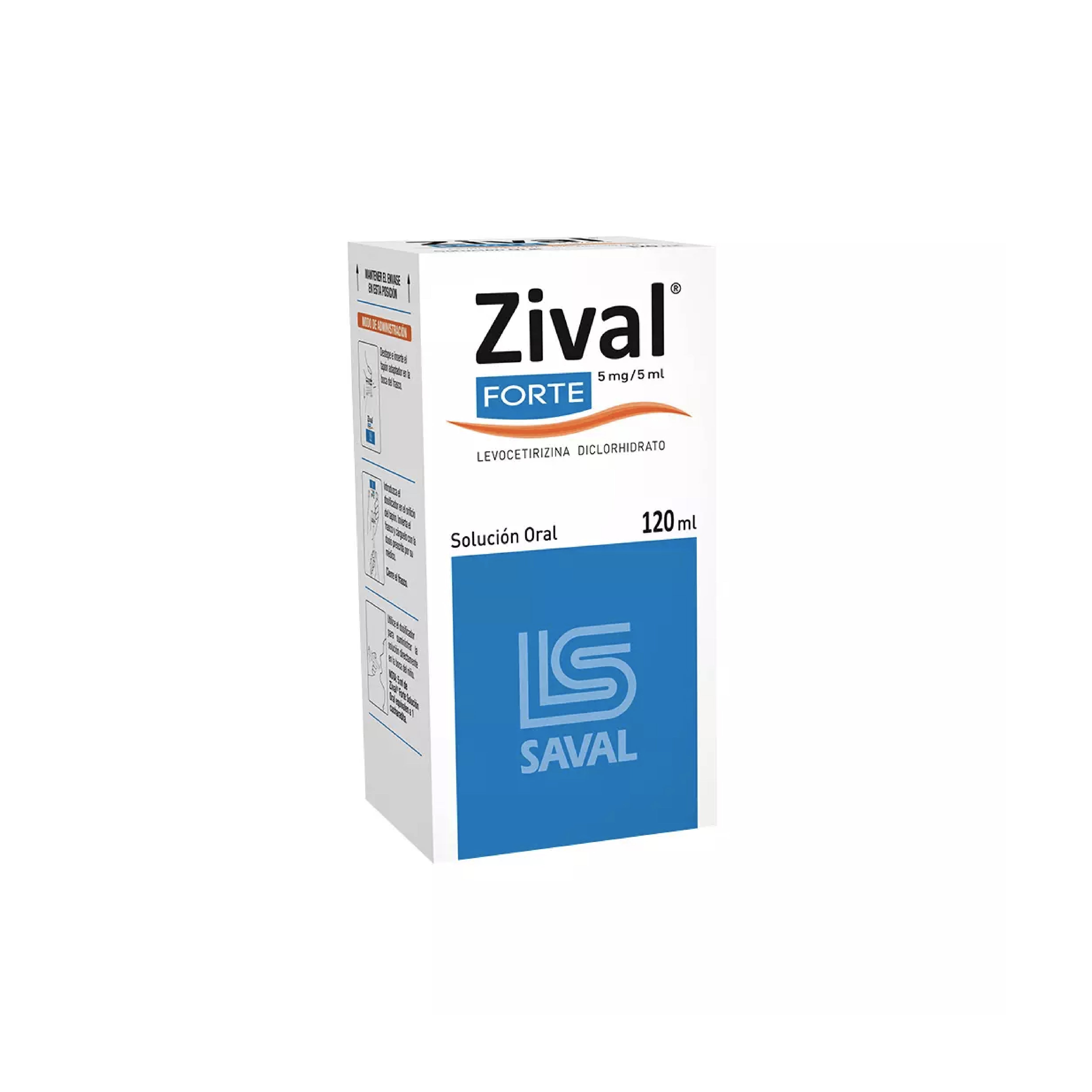 ZIVAL FORTE 5mg Jbe. x 120ml