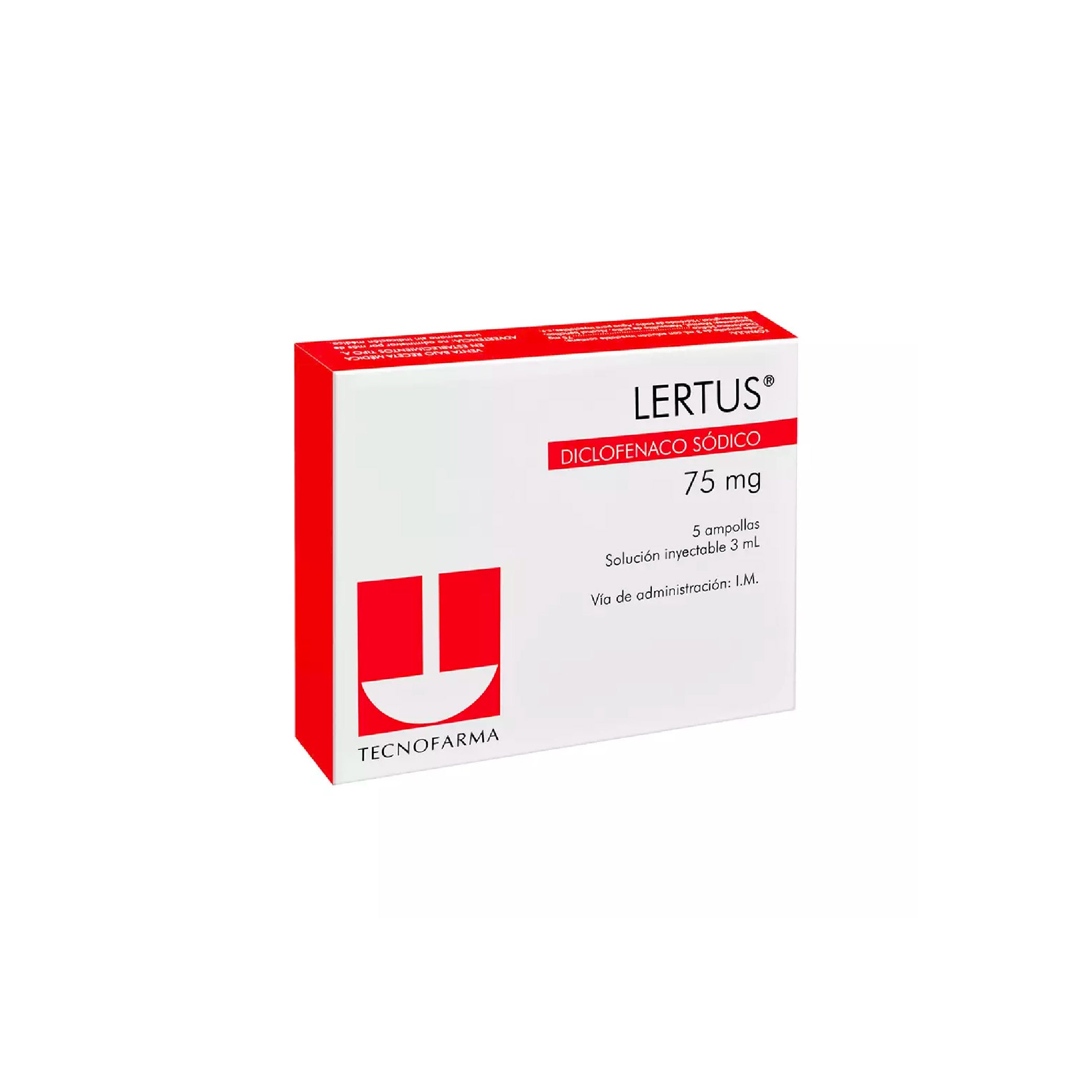 LERTUS SOLUCION INYECTABLE 75MG/3ML 75mg Iny. Amp. x 5 x 3ml