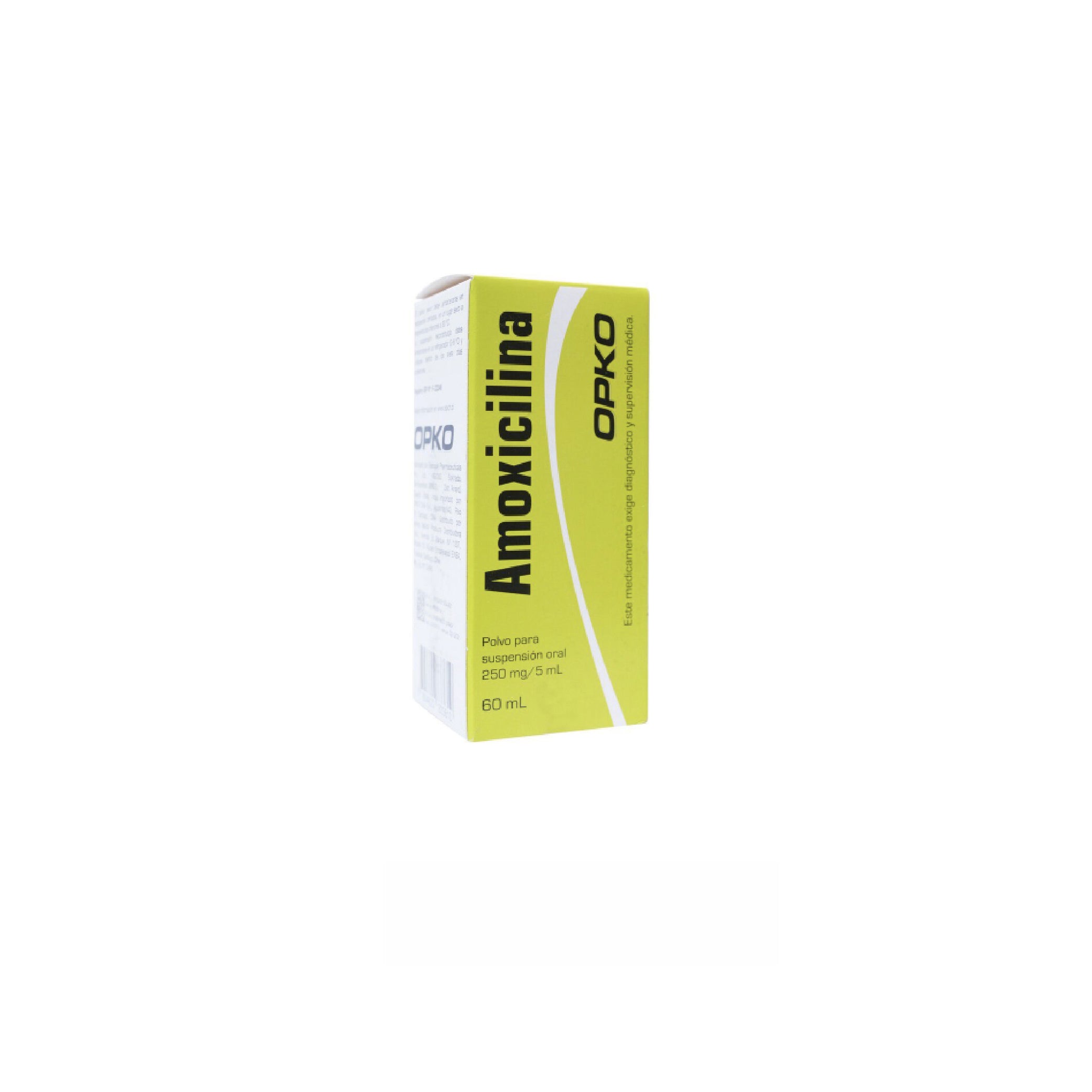 AMOXICILINA OPKO CHILE 250mg /5ml Oral Polvo Susp. x 60ml