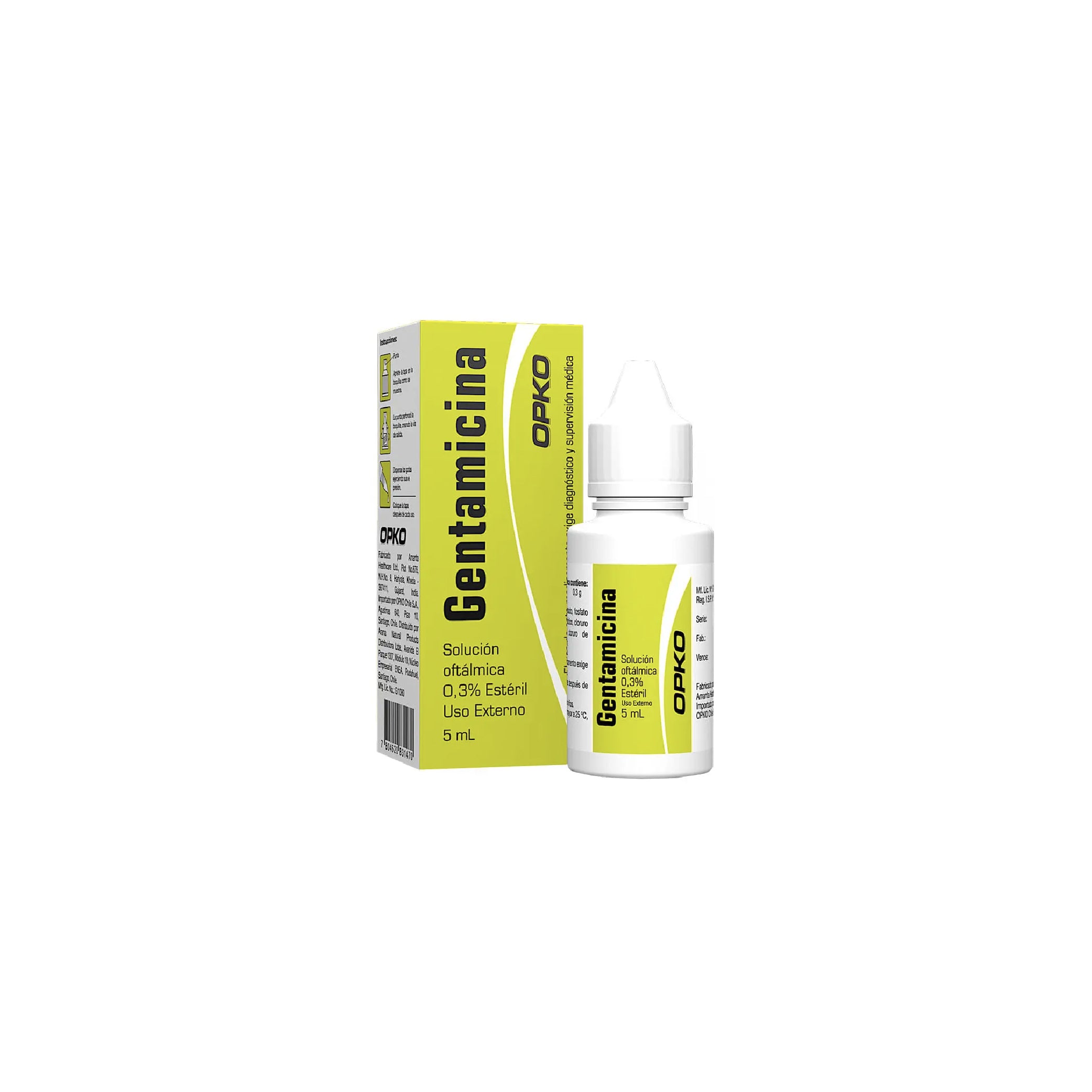GENTAMICINA OPKO CHILE 0.3% Fco. Colir. x 5ml