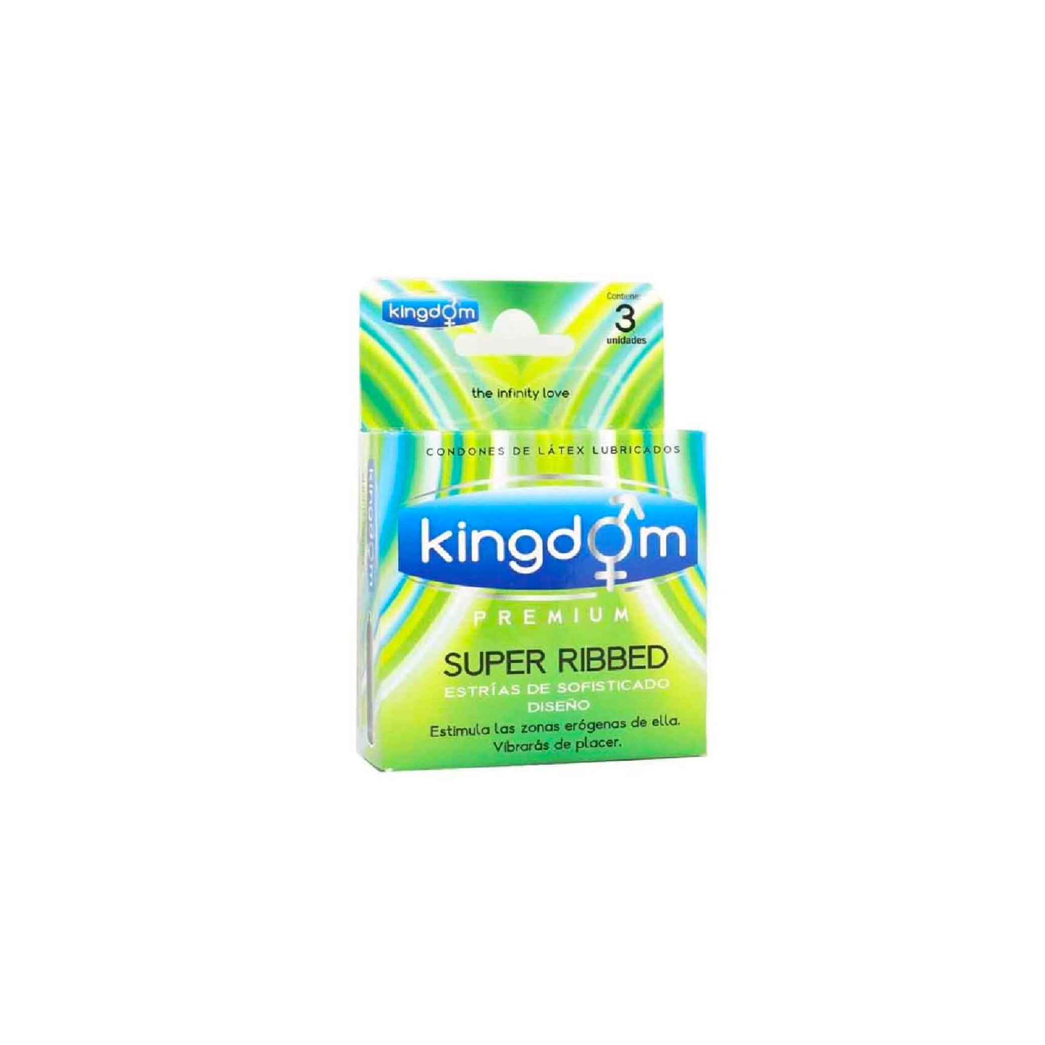PRESERVATIVO KINGDOM SUPER ESTRIADO (S.RIBBED) X3