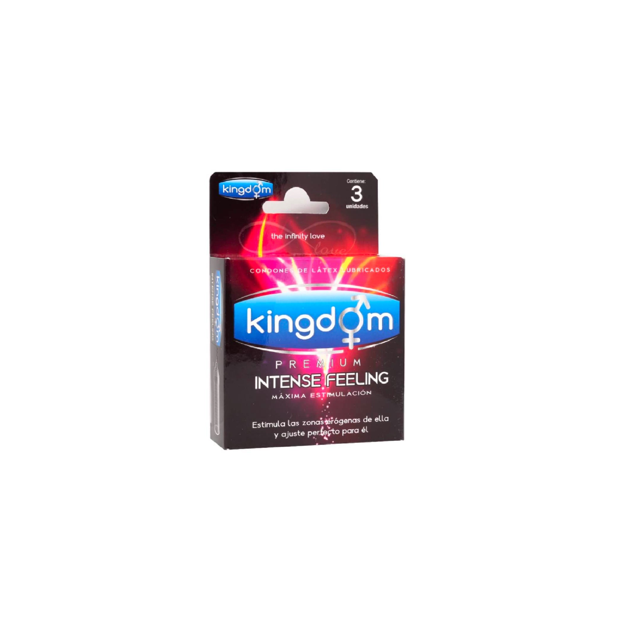 PRESERVATIVO KINGDOM MAXIMA ESTIMULACION (INTRNSE FELING) KINDOM X3