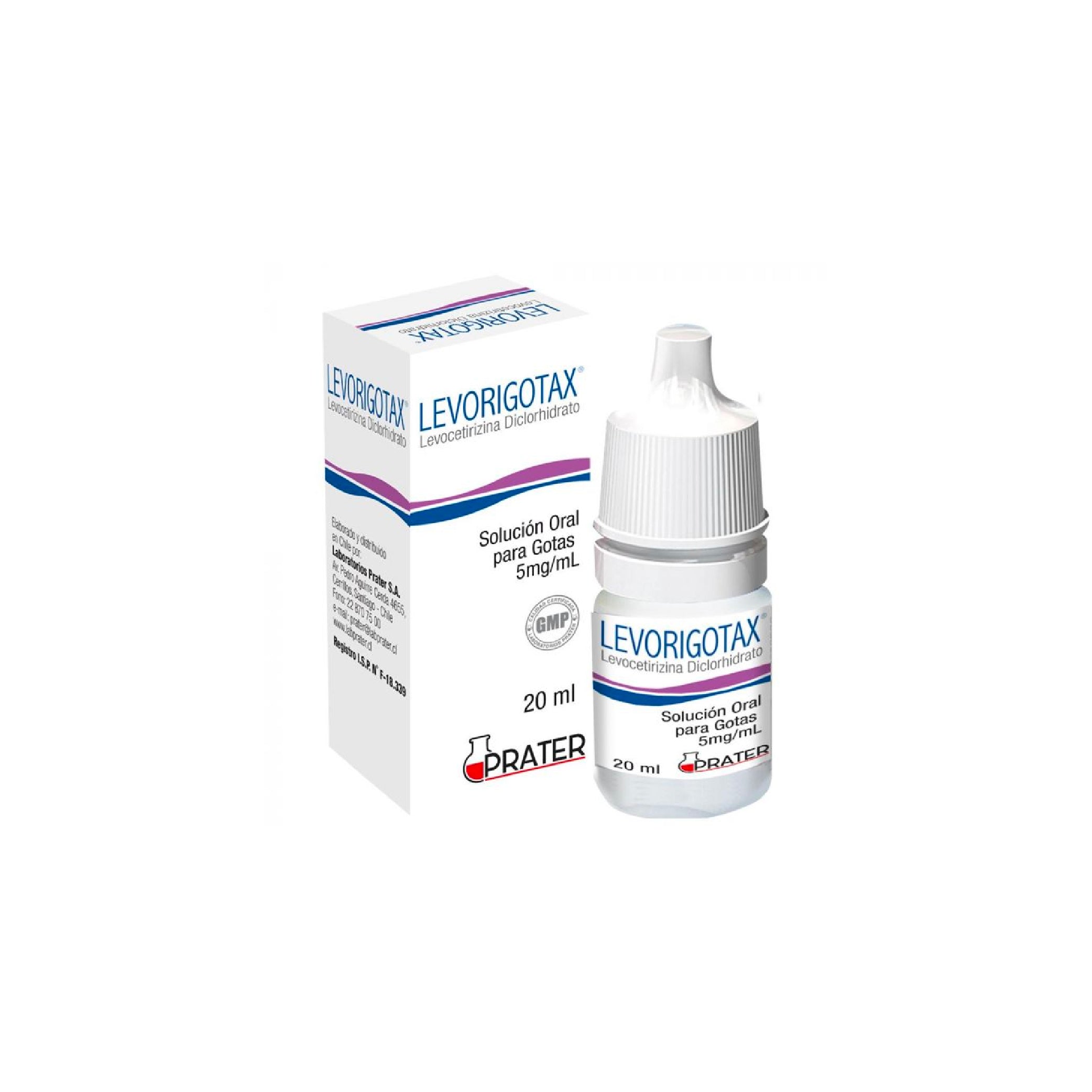 LEVORIGOTAX 5mg/ml Gotas x 20ml