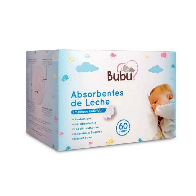 BUBU ABSORBENTE ANATÓMICO DE LECHE x 60