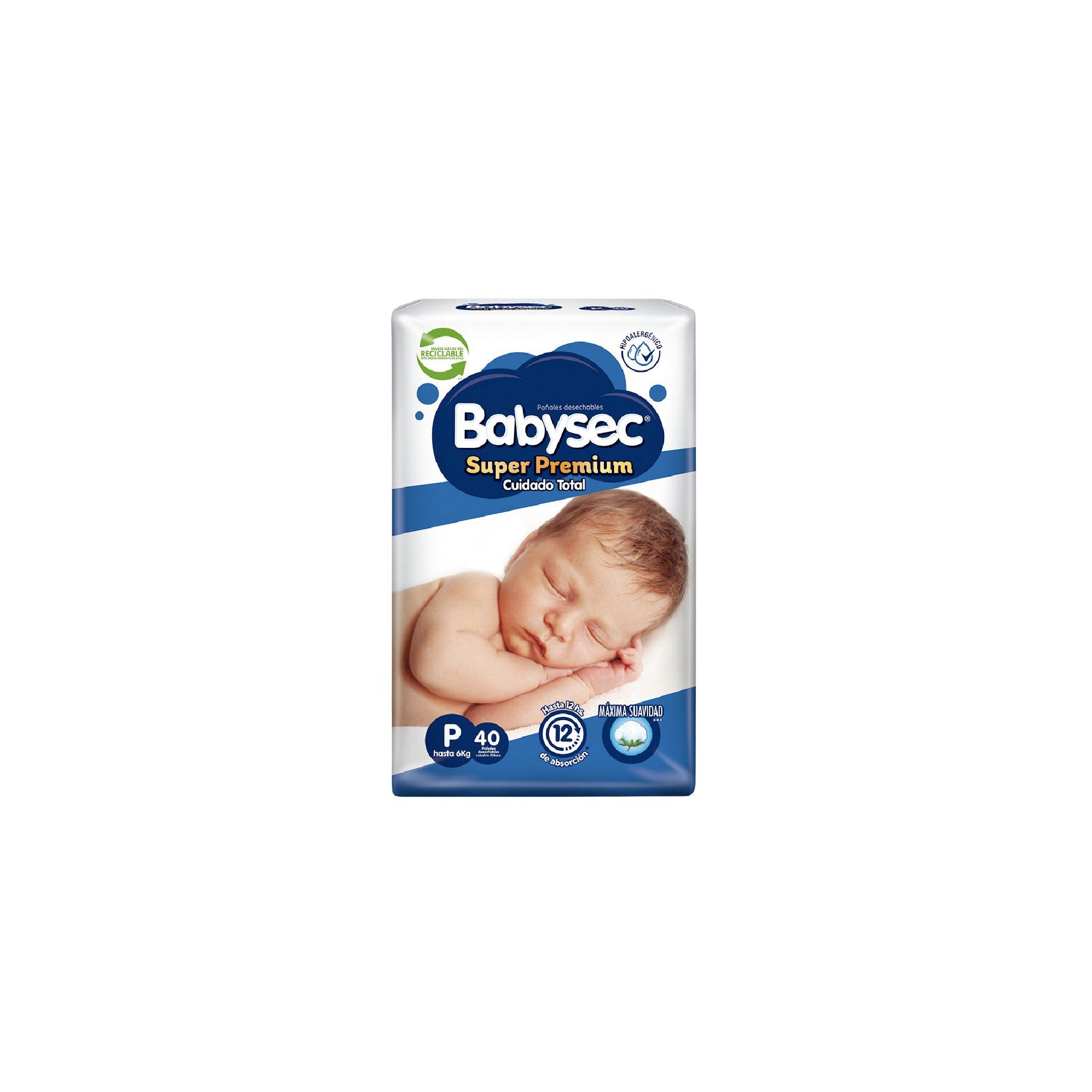 BABYSEC PAÑALES SUPER PREMIUM P X40