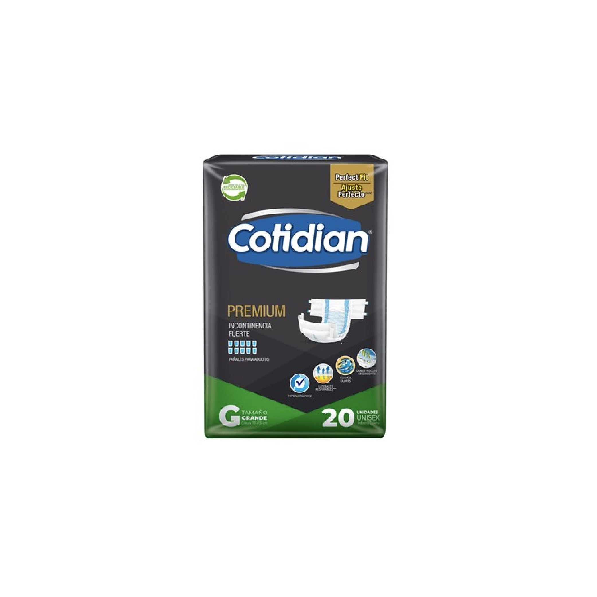COTIDIAN PAÑALES PREMIUM G X20