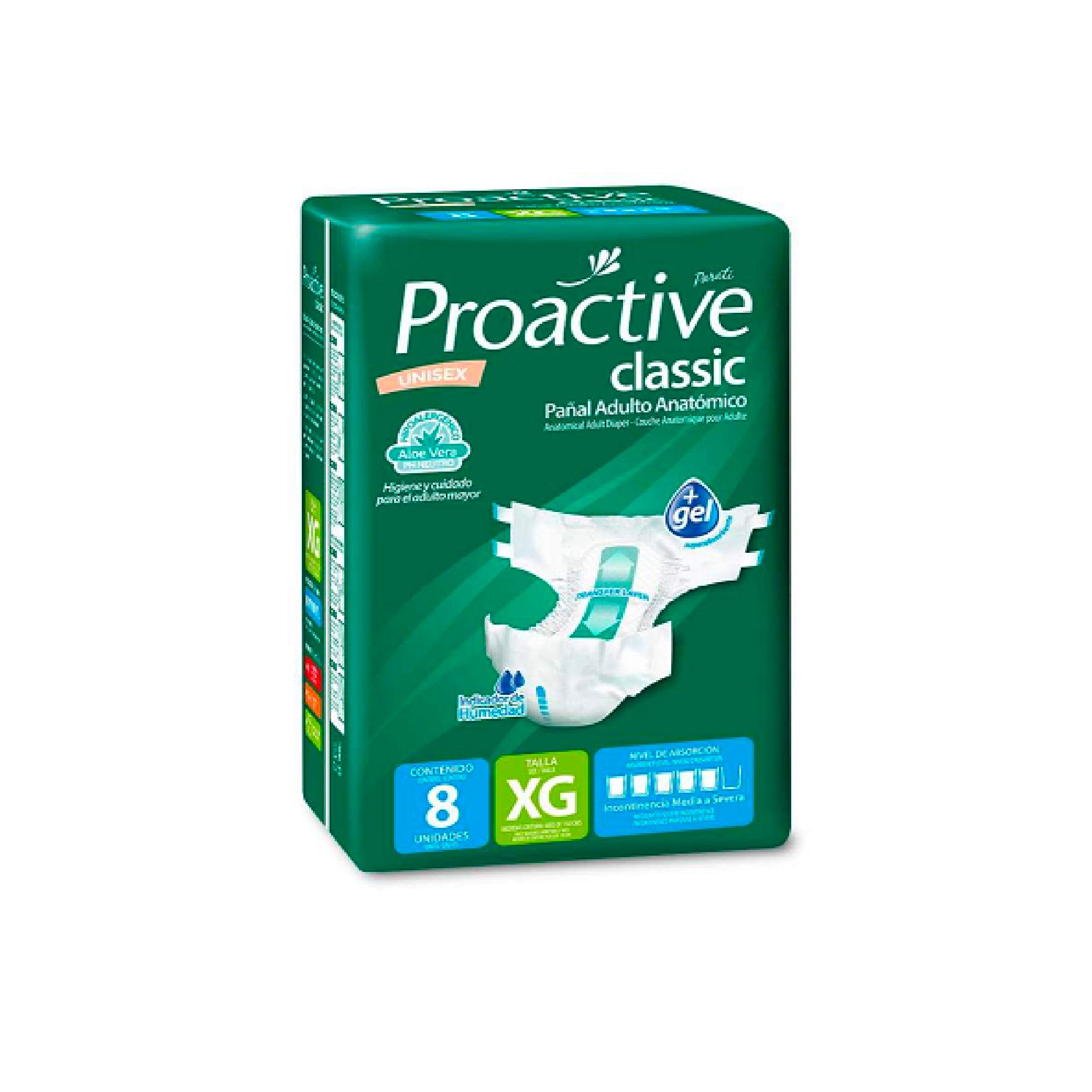 PROACTIVE PAÑALES ADULTO EXT.GRANDE X 8