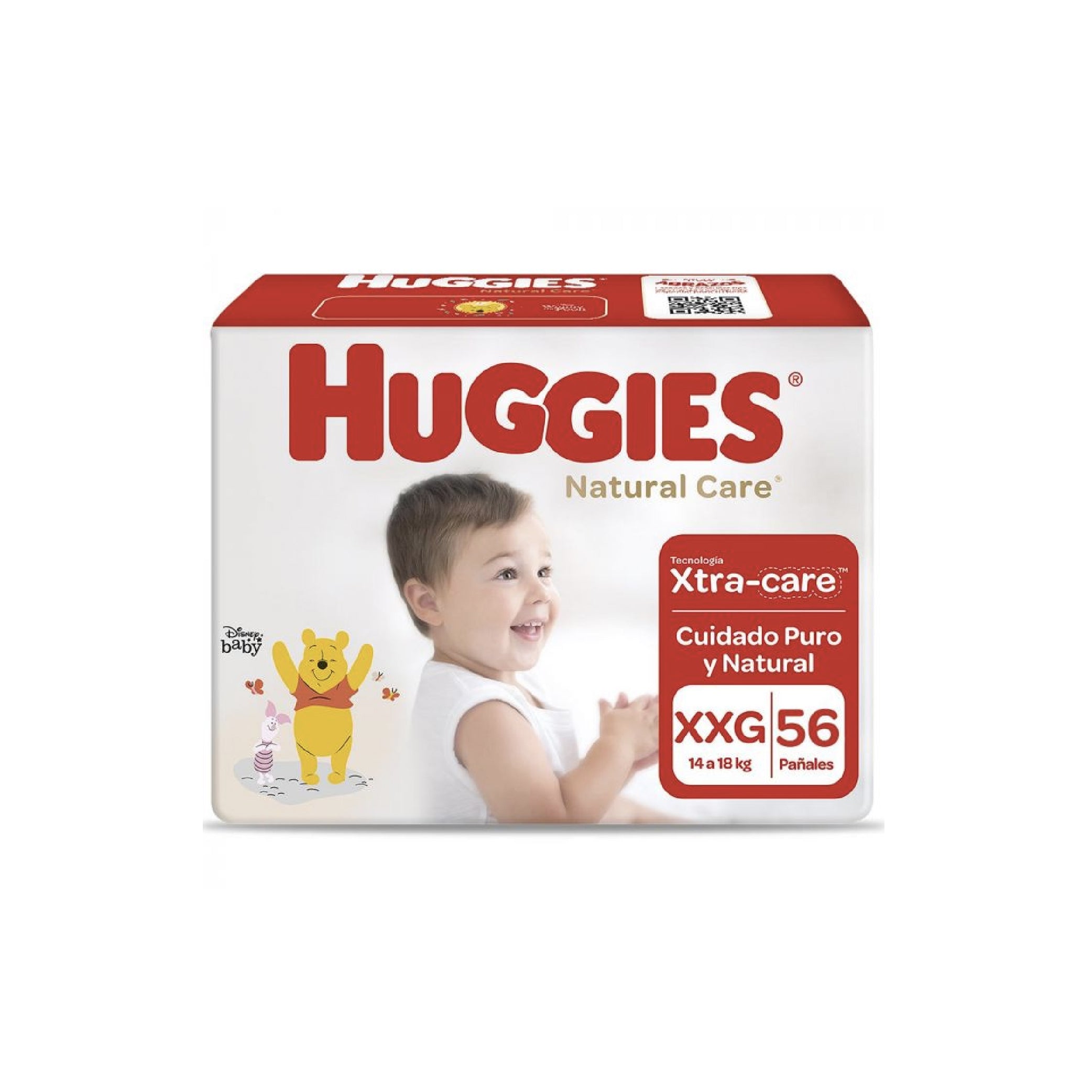 HUGGIES PAÑALES NATURAL CARE XXG X56