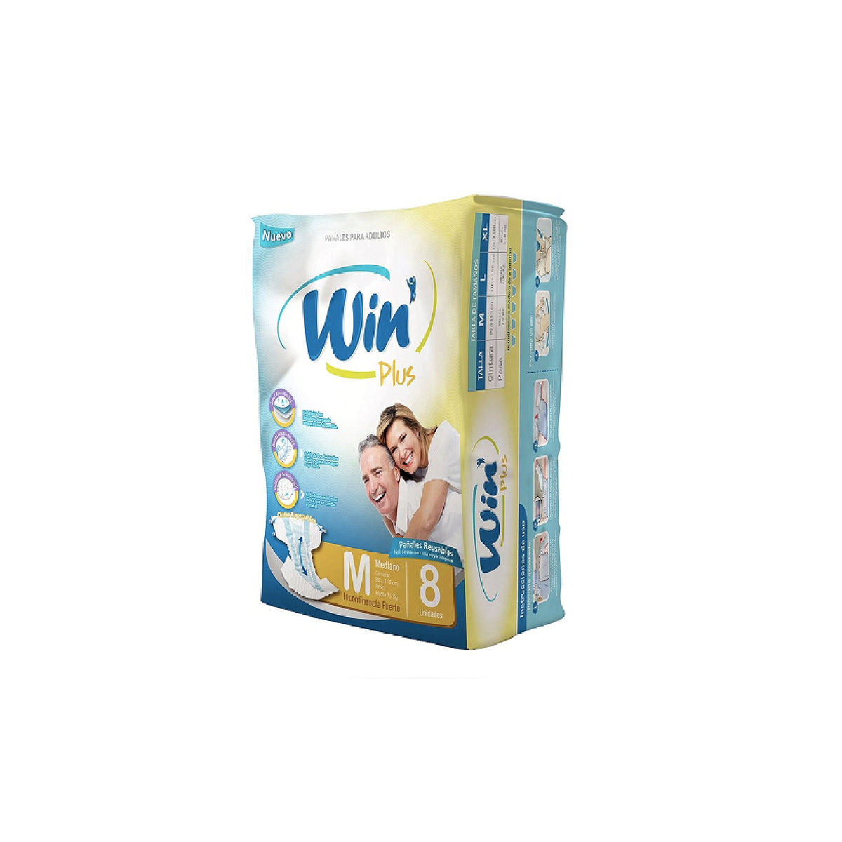 WIN PAÑALES PLUS PANTS AD M X8