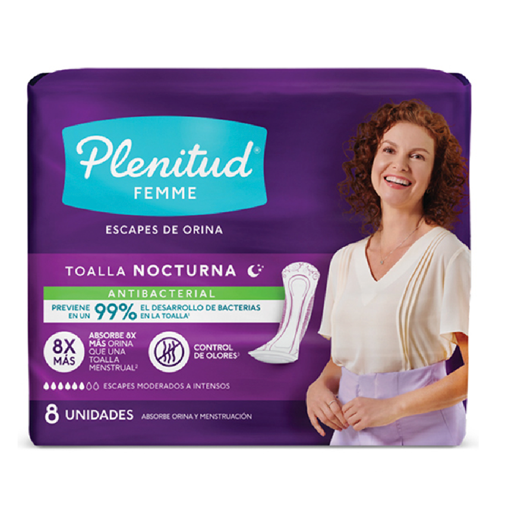 PLENITUD FEMME TOALLA NOCTURNA X8