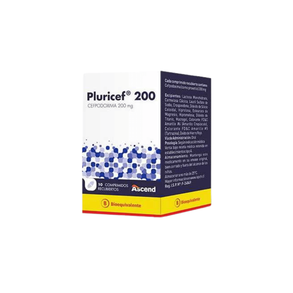 Pluricef 200 mg Comprimidos Recubiertos x 10