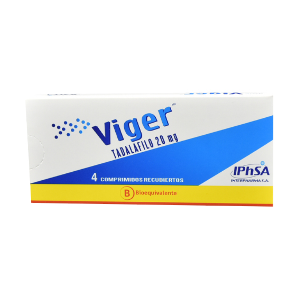 Viger 20 mg Comprimidos Recubiertos x 4
